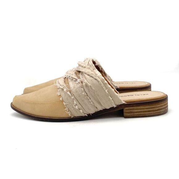 Kelsi Dagger Brooklyn Alder Mules Size 9 Tan Leather Pointed Toe Boho Slip On - Picture 5 of 15